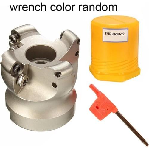 1pc 4 Flute Face End Mill EMR 5R-50-22 CNC Milling Cutter with T15 Wrench For Milling Machine