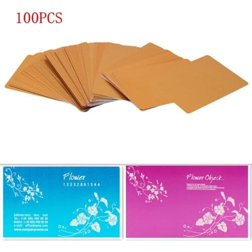 100Pcs Aluminum Alloy Blanks Card for Customer Laser Engraving DIY Gift Cards Metal Business Cards