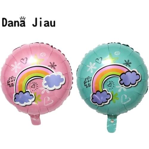 18inch rainbow cloud balloons happy birthday pink green wedding decoration ballon Kindergarten event ball kids toy supplier