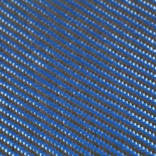 190gsm Blue Twill Carbon Aramid Fiber Hybrid Fabric New-materials