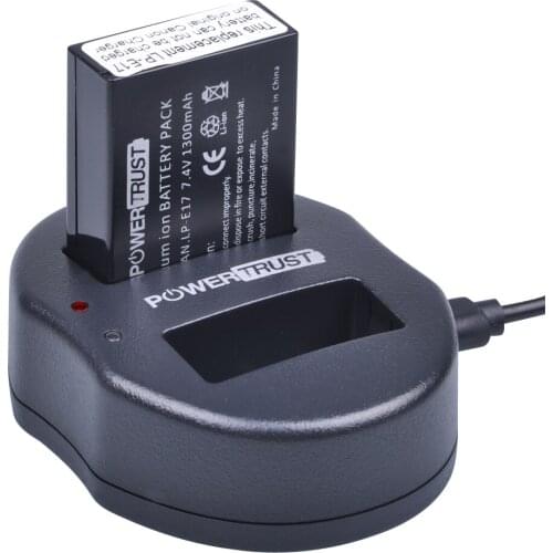 1X LP-E17 LPE17 LP E17 Camera Batteries + USB Dual Charger for Canon EOS M3 M5 M6 Rebel T6i T6s T7i 750D 760D 8000D Kiss X8i