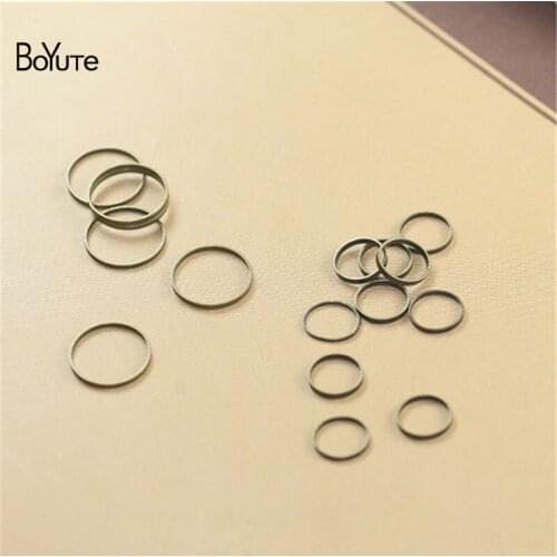 BoYuTe 200Pcs Vintage Antique Bronze Plated Metal Brass Loop Connector Ring Diy Jewelry Findings