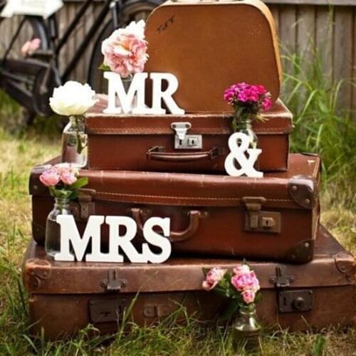 3 Pcs/set Wedding Decorations Letter Mr & Mrs Decor Props Just Married Wedding Events Party DIY Decoration Event Party Supplies