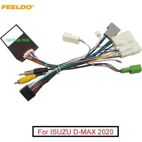 FEELDO Car 16pin Audio Wiring Harness With Canbus Box For ISUZU D-MAX 2020 Aftermarket Stereo Installation Wire Adapter