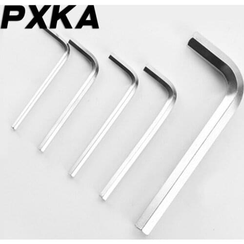 Free shipping 10pcs high quality nickel plated hexagonal L-wrench 1.5/2/2.5/3/4/5/6/8/10/12/14/16/17/19mm