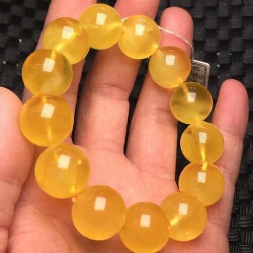 Natural amber bracelet Russia amber beads bracelets for men bracelet no heated no pressed real amber 16mm christmas bracelet