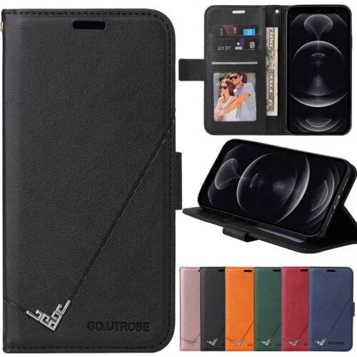 Fashion Mens Business Leather Flip Wallet Case For iPhone 12 11 Pro Max X XR XS Max 8 7 Plus SE 2020 Shockproof Phone Cover Bag