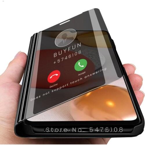 Samung a 42 case smart mirror flip phone covers case for samsung galaxy a42 5g 2020 sm-a425f/dns 6.6'' shockoproof protect coque