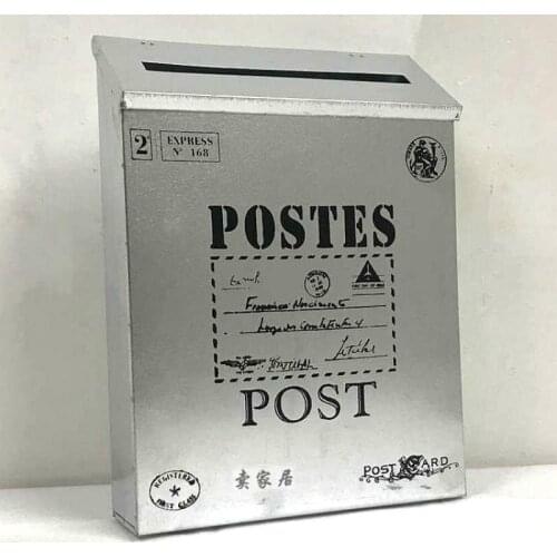 Handcraft Wood Outdoor Mailbox Gardening Creative Cute Wall-Mounted Iron Anti-Rust Letter Box Convenient Box