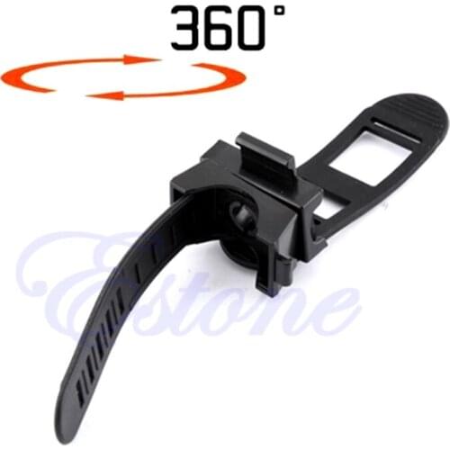 360 Degree Cycling Bicycle Bike Mount Holder Black for LED Flashlight Torch Clip 62KC