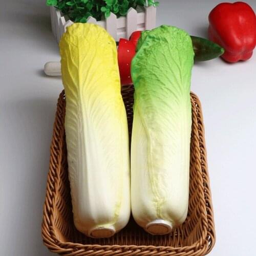 Long Cabbage Dish Fake Green Plant Cabinet Decoration Artificial Fruits and Vegetables Plastic Food Decoration