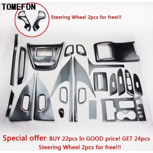 For Nissan Murano 2015 2016 2017 Carbon Fiber Paint Inner Door Handle Window Switch Gear Navi Frame Middle AC Interior Styling