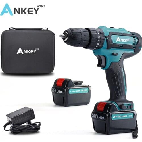 25V Electric Drill 3 Model Screwdriver Cordless Drill Hammer Power Tools Battery Charging Impact Mini Hand Drill 18+3 Settings