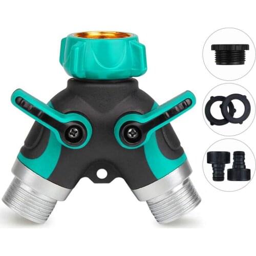 European standard 4 points to 6 points garden tools Y-type double-pass shunt diverter plastic faucet water pipe joint