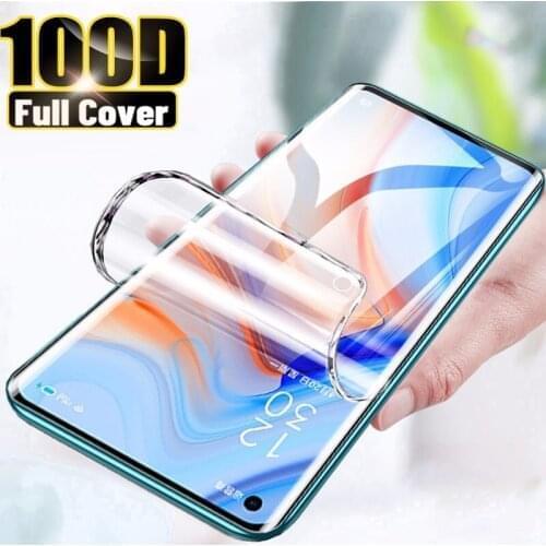 Full Cover Hydrogel Film On the For Oppo Reno 3 4 5 6 Pro Plus 4G 5G Find x Find x2 Find X3 Pro Screen Protector Film