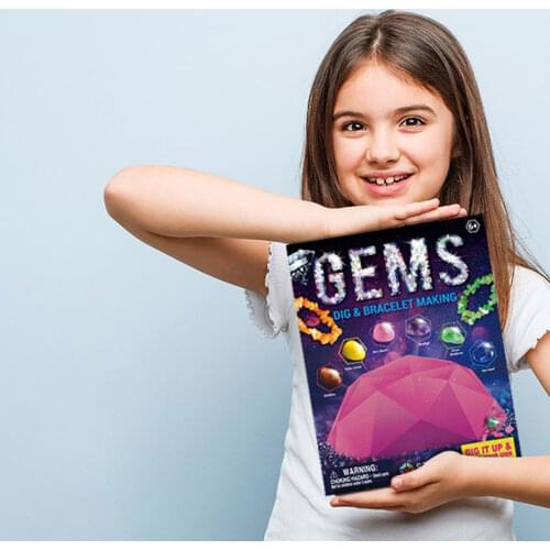 Gemstone Toys Gemstone Bracelet Dig Toy Archaeological Digging Toy Children DIY Educational Toys Educational Games For Kids