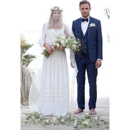 2018 Tailored Made Navy Blue Suit Men Wedding Suits For Men Slim Fit 3 Piece Groom Tuxedo Custom Prom Blazer Terno Masculino 007