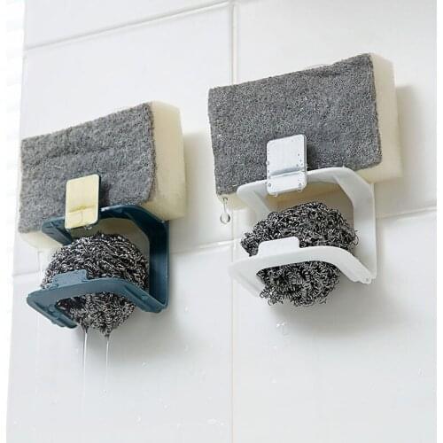 Kitchen Metal Suction Cup Sink Drain Rack Sucker Sponge Storage Drying Holder Home Storage Organizer Soap Stand Dish Cloth Shelf