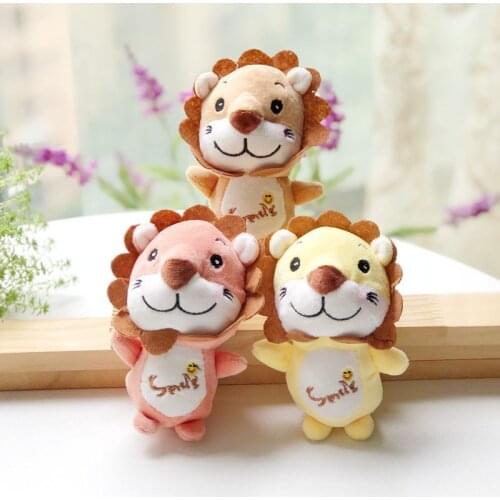 MiNi Sunflower Lion KeyChains Pendants Kawaii Simba Plush Toys Schoolbag Hanging Cartoon Comic Anime Model Doll Stuffed Toy