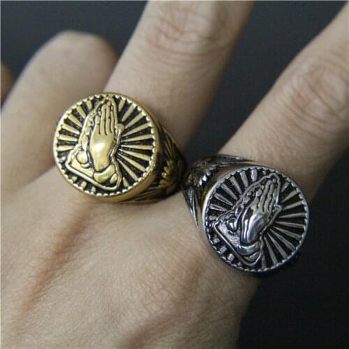 Fashion Hand Ring 316L Stainless Steel The Saint Hand Ring