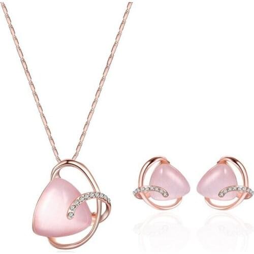 Set of Natural Green Jade Stone Hand-carved Drop Pendant Fashion Boutique Jewelry Men and Women Necklace Earrings Two-piece Set