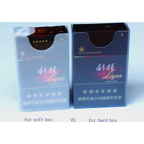 Wholesale -Transparent Plastic Cigarette Case hold 20pcs Cigarettes Cigarette Box /Holder 3styles Free Shipping 3pcs/lot