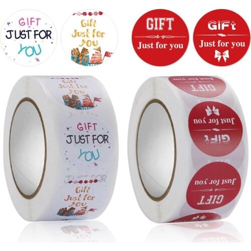 Gift For You Sealing Stickers 500pcs Pink Thank you Sticker Labers for Small Business, Festival Birthday Party Gift Decorations