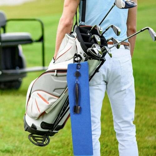 Golf Towel Folded Microfiber Waffle with Carabiner Clip for Golf Sports Running Yoga Hook Cleans Clubs Balls Hands Golf Towel