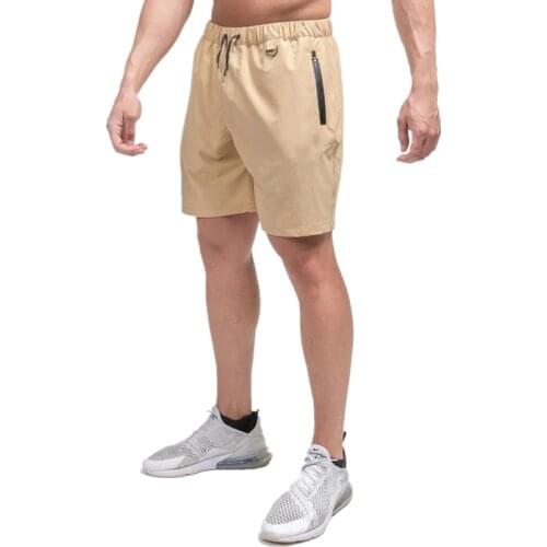 New Men shorts Breathable quick-drying Gyms Running Shorts Bodybuilding Sweatpants Fitness Jogger sports Zip pocket Men Shorts