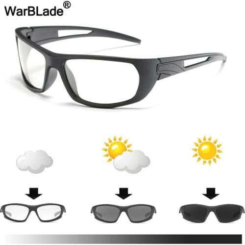 WarBLade Brand Photochromic Sunglasses Chameleon Goggles Polarized Sun glasses Men All day Change Color Discoloration Glasses
