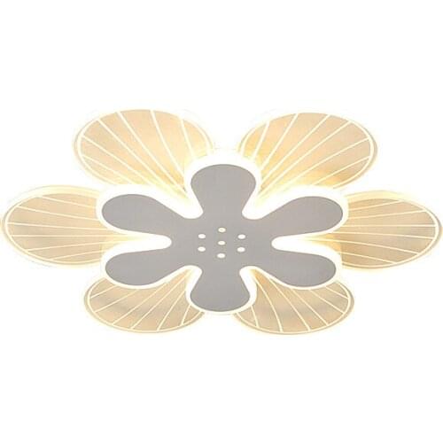 Modern Acrylic Led Ceiling Light Office Hotel Home Restaurant Petal Warm and Romantic Flower Wedding Bedroom Decor Lighting
