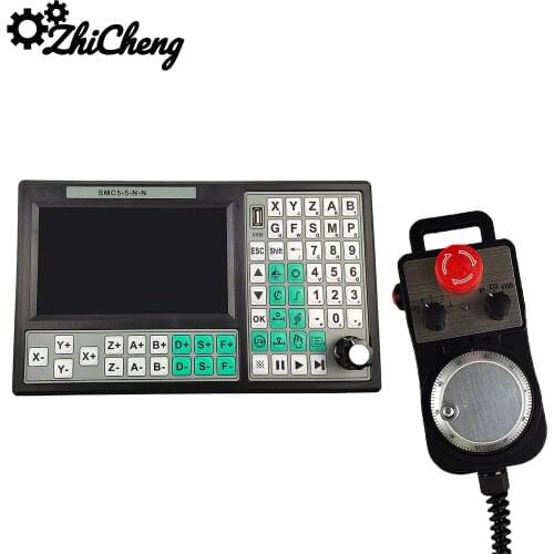Special offer hot 5 axis offline CNC controller set 500KHz motion control system 7 inch screen 6 axis emergency stop hand wheel