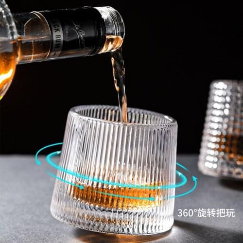 Tumbler Whiskey Glass Creative Rotating Decompression Glass Beer Glass Crystal Foreign Wine Glass Household Wine Glass