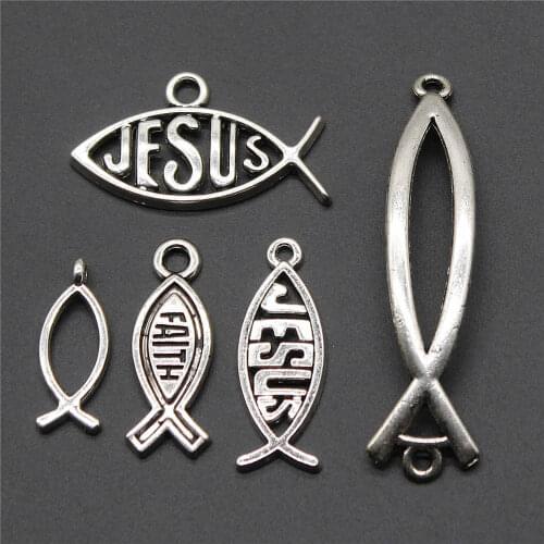 Vintage 5pcs Fish Bone Charms Pendant For Bracelet Earrings Jewelry Diy Accessory