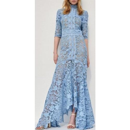 Yujie Light Mature Style Lace Skirt Fried Street Fashion Irregular Dress High Cold Goddess Slim Slim Long Skirt Dress