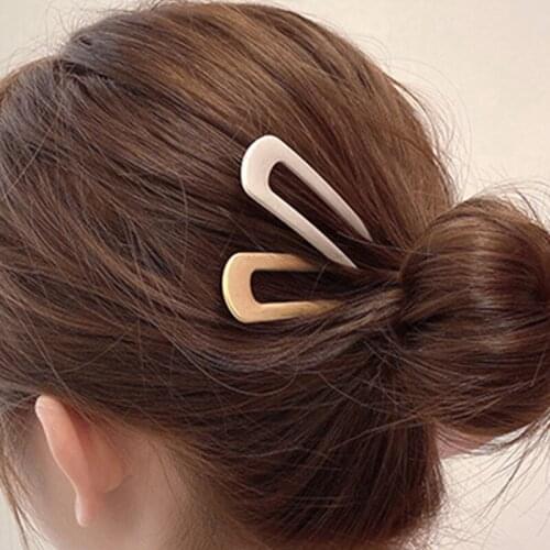 1 Pcs 10cm Metal Hair Pins For Women Girl Hairclip Bun Maker Hairpins Headwear Simple U Shape Hairstyle Design Tools