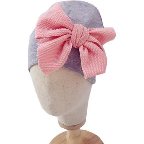 Winter Autumn Baby Girl Hat Big Bow Cotton Wool Knitted Thick Warm Baby Hat Kids Newbworn Bonnet Cap Beanie for Girls