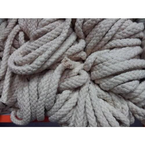 12mm /8 Strands Braided Cotton Rope Tape Luggage Binding Outdoor Accessory Binding Craft Cotton Sash Cord Rope 90 meter