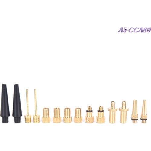 14Pcs Bicycle Valve Conversion Nozzles Presta to Schrader Valve Adapter SV AV DV Bicycle Pump Needles Bike Valve Converter