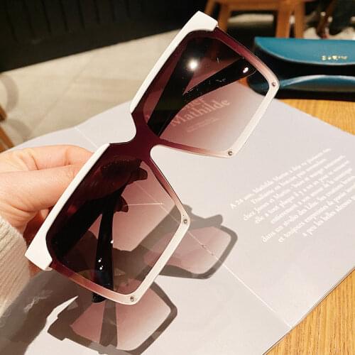 2021 Trend Square Sunglasses Women Vintage Oversized Sun Glasses Men Brand Designer Fashion Outdoor UV400 Colored Glasses