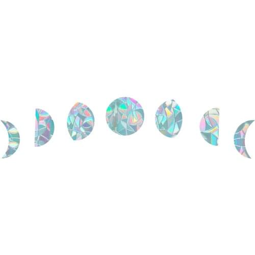 7Pieces Decorative Rainbow Window Film Static Cling Sticker Decal