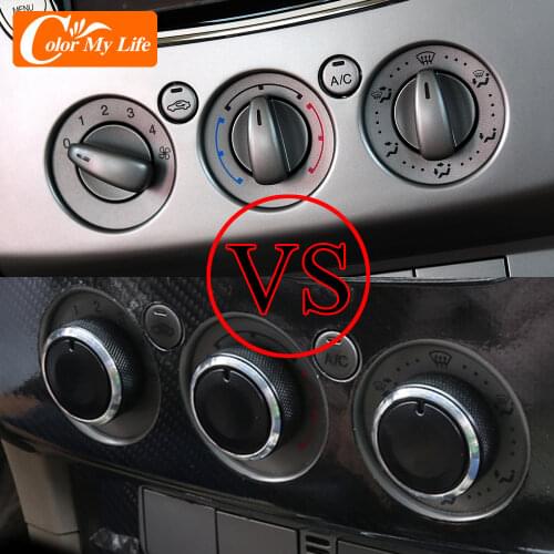 3pcs/Set Accessories Suitable for Ford for Focus 2 3 4Colors Car AC Knob Aluminum Alloy Air Conditioning Heat Control Switch