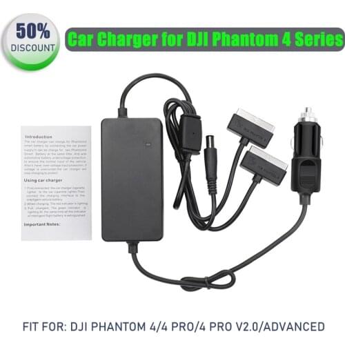 Car Charger for DJI Phantom 4 Pro Advanced Drone Battery Remote Control Vehicle Charger Portable Fast Outdoor Travel Charging