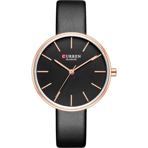 CURREN Simple Leather Analog Quartz Womens Watch Montre Femme New Clock Dress Ladies Wrist Watches Female Fashion Casual Clock