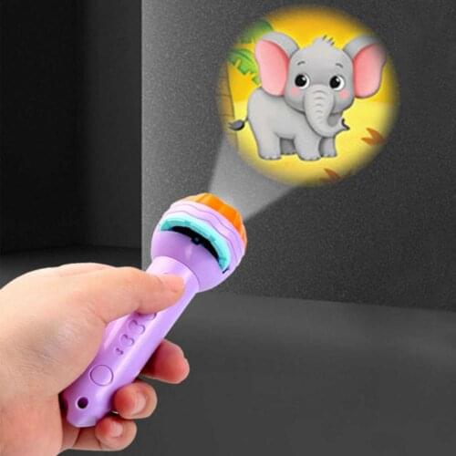 Projector Torch Kids Flashlight Story Book Early Educational Light-up Toys Sleep Light Preschool Fairy Tale Projection Lamp Gift