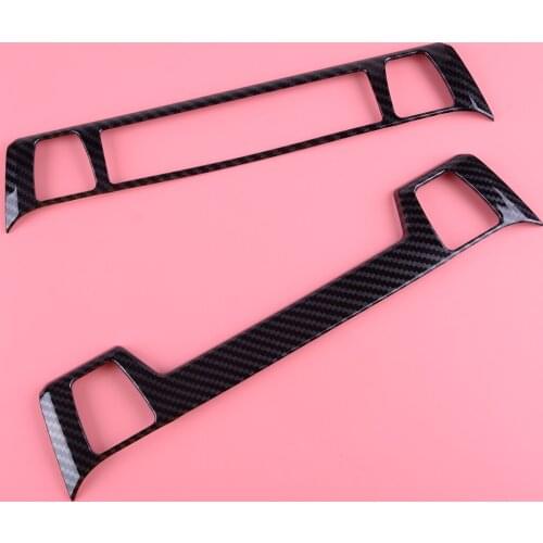 DWCX ABS Carbon Fiber Style Front Seat Heating Switch Button Cover Trim Frame Panel Car Styling Fit for Toyota RAV4 2019 2020