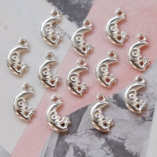 Fantasy Moon Star Alloy Retro Pendant DIY Ear Clip Jewelry Accessories Homemade Material