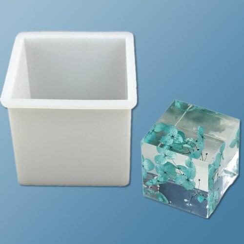 1pc White DIY Resin Epoxy Mold Silicone Mold 10*10cm Square Cube Mold Resin expoy Casting Jewelry Making Tools