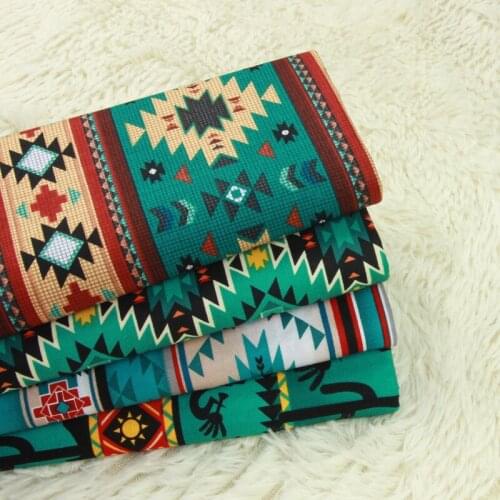 Tabby Cottons fabric Retro folk style printing cotton fabric Handmade DIY bag dress clothes fabrics