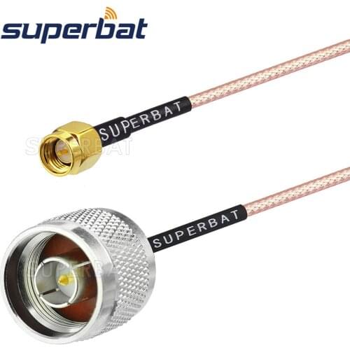 Superbat N Type Male Plug to SMA Male Connector Straight Pigtail Coax Cable RG316 40cm for Wiireless Antenna IEEE 802.11 a/b/g/n